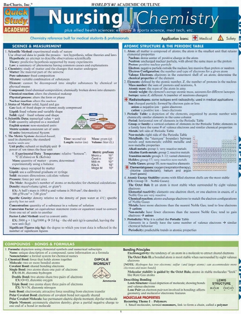 Barcharts Barcharts Nursing Chemistry Reference Guide - Unisex - Medical Supplies