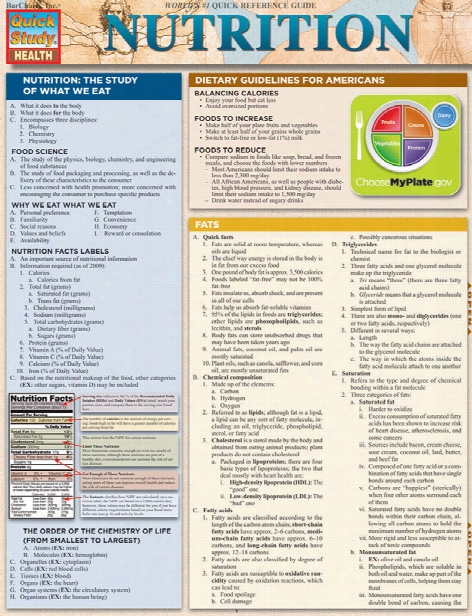 Barcharts Barcharts Nutrition Reference Guide - Unisex - Medical Supplies