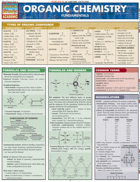 Barcharts Barcharts Organic Chemistry Fundamentals - Update/expansion - Unisex - Medical Supplies