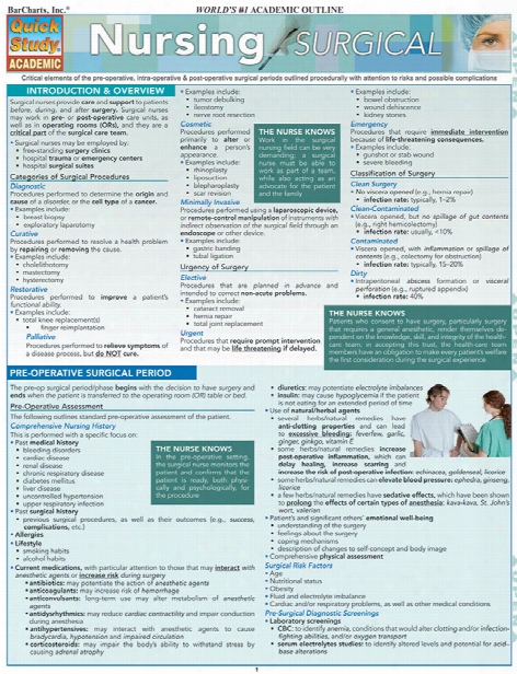 Barcharts Barcharts Surgical Nursing Reference Guide - Unisex - Medical Supplies