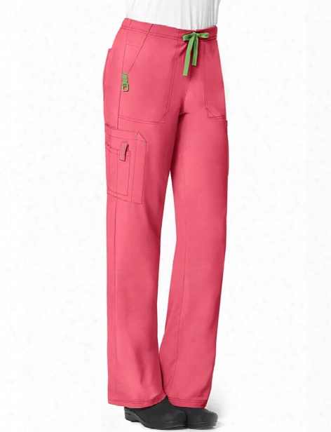 Carhartt Cross-flex Boot Cut Cargo Scrub Pant - Azalea - Female - Women's Scrubs