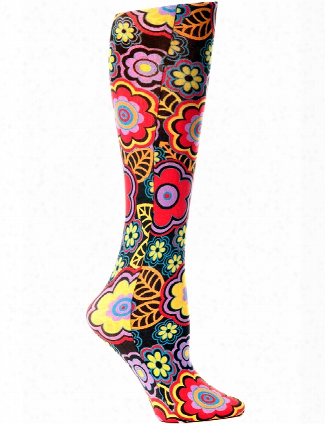 Celeste Stein Celeste Stein Black Vogue Compression Knee High Socks - Female - Women's Scrubs