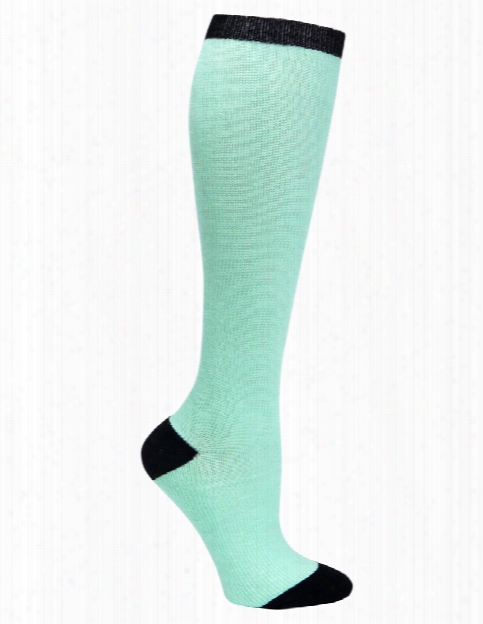 Cherokee Cherokee Aruba Blue-black Compression Knee High Socks - Female - Women's Scrubs