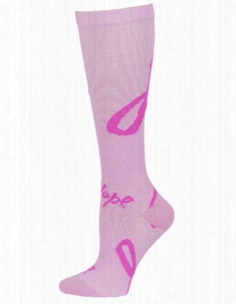 Cherokee Cherokee Breast Cancer Awareness Ribbons For Hope Compression Knee High Socks - Female - Women's Scrubs