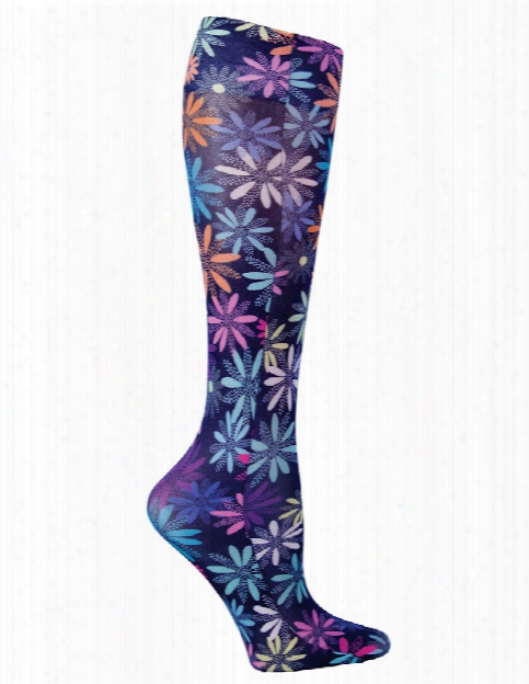 Cherokee Cherokee Dot Ful Daisy Compression Knee High Socks - Female - Women's Scrubs