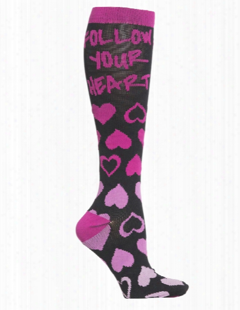 Cherokee Cherokee Follow Your Heart Compression Knee High Socks - Female - Women's Scrubs