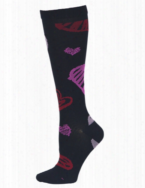 Cherokee Cherokee Heart Gallery Compression Knee High Socks - Female - Women's Scrubs