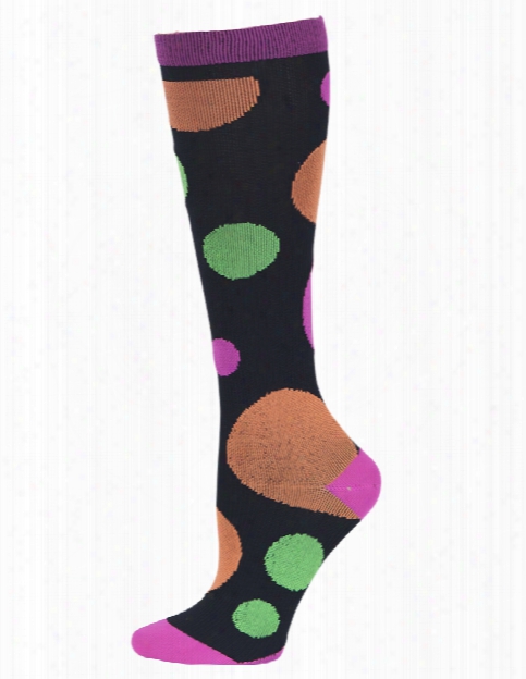 Cherokee Cherokee Polka Dot Party Compression Knee High Socks - Female - Women's Scrubs