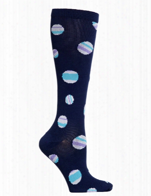 Cherokee Cherokee Stripe A Dot Compression Knee High Socks - Female - Women's Scrubs