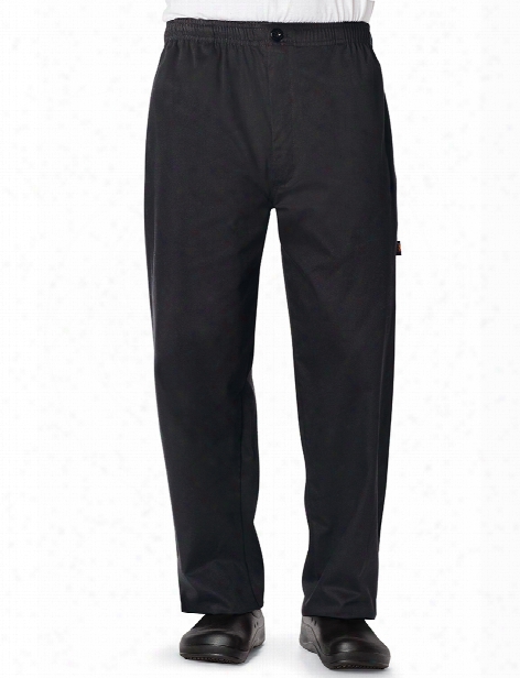 Dickies Chef Traditional Baggy Pant With Zipper Fly - Black - Unisex - Chefwear