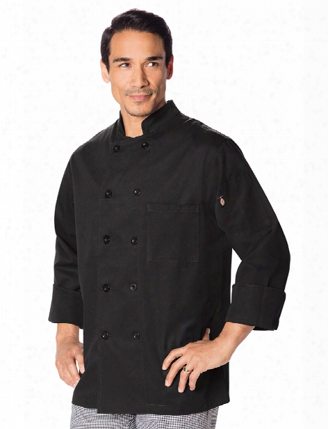 Dickies Chef Unisex Classic 10-button Chef Coat - Black - Unisex - Chefwear