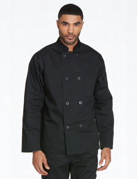 Dickies Chef Unisex Classic 8-button Chef Coat - Black - Unisex - Chefwear