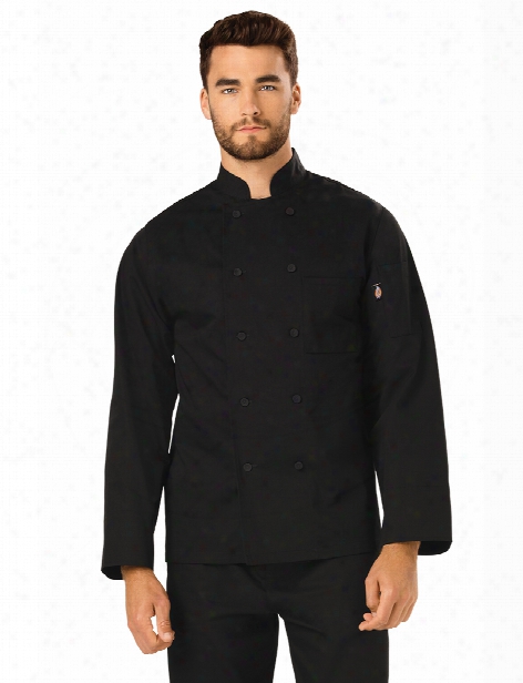 Dickies Chef Unisex Classic Knot-button Chef Coat - Black - Unisex - Chefwear