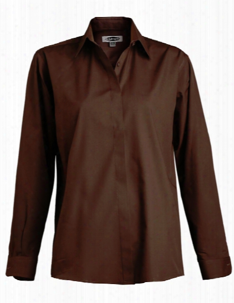 Edwards Clearance Ladies Dress Shirt - Espresso - Unisex - Corporate Apparel