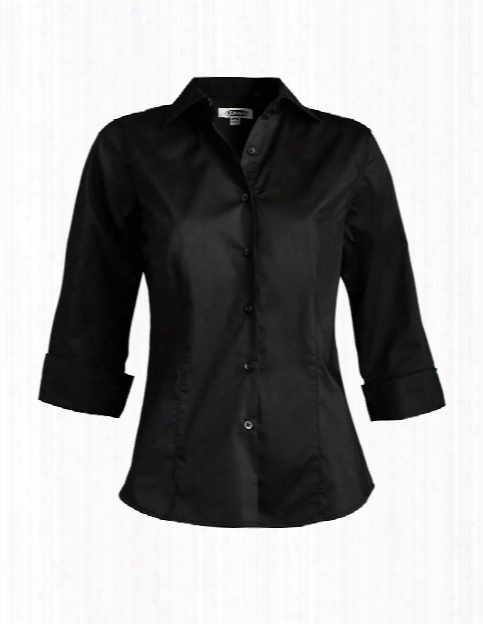 Edwards Ladies 3/4 Sleeve Stretch Blouse - Black - Unisex - Corporate Apparel