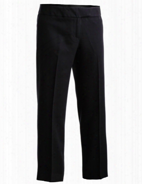 Edwards Ladies Blended Twill Flat Front Pant - Black - Unisex - Corporate Apparel