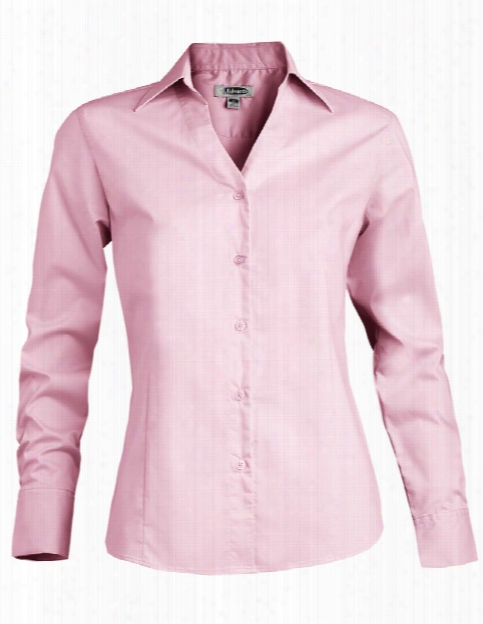 Edwards Ladies Clearance V-neck Stretch Blouse - Pink - Unisex - Corporate Apparel