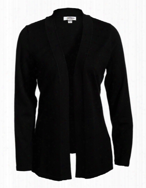 Edwards Ladies Open Front Cardigan - Black - Unisex - Corporate Apparel