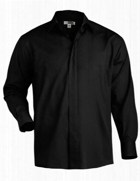 Edwards Mens Cafe Long Sleeve Shirt - Black - Unisex - Chefwear