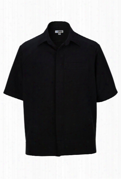 Edwards Short Sleeve Batiste Camp Shirt - Black - Unisex - Corporate Apparel