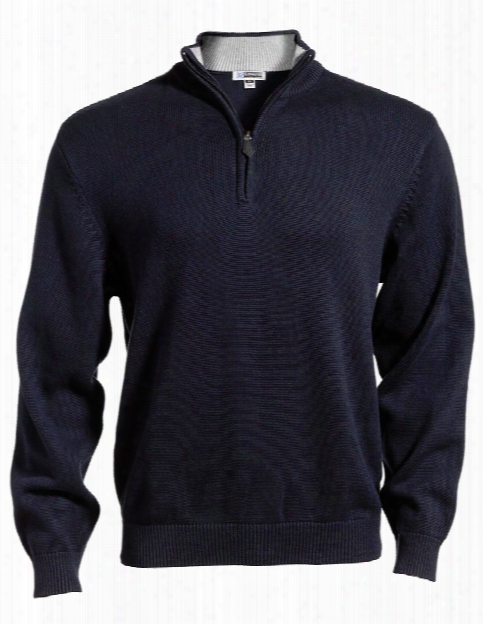 Edwards Unisex Cotton Blend Sweater - Navy - Unisex - Corporate Apparel