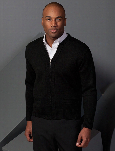 Edwards Unisex Full-zip Cardigan Sweater - Black - Unisex - Corporate Apparel