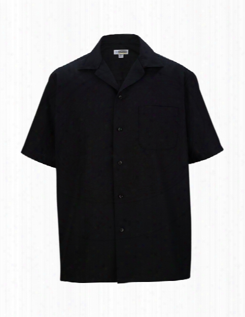 Edwards Unisex Poplin Camp Shirt - Black - Unisex - Corporate Apparel