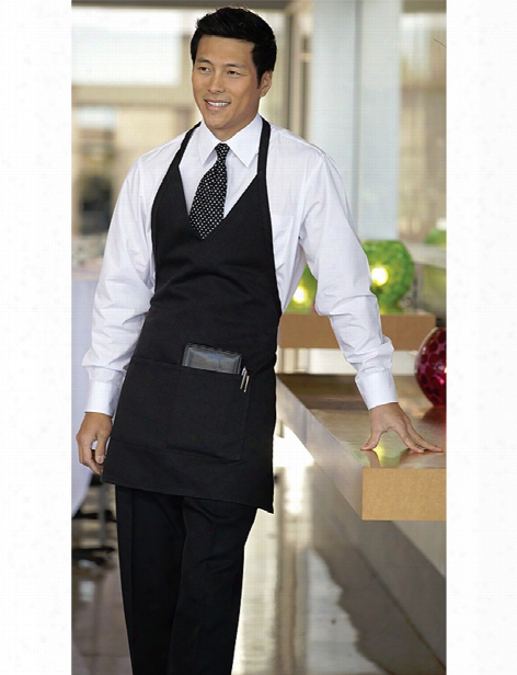 Fame Value V-neck Tuxedo Apron - Black - Unisex - Chefwear