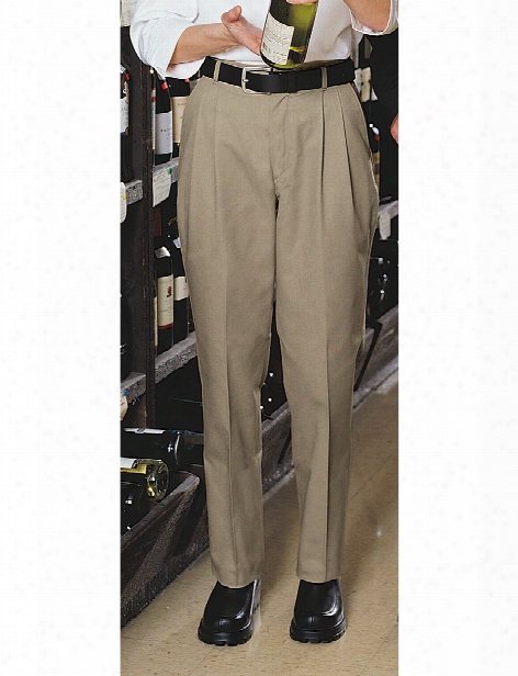 Henry Segal Ladies Pleated Pant - Khaki - Unisex - Chefwear