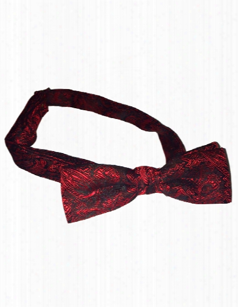 Henry Segal Unisex Printed Bow Tie - Red Paisly - Unisex - Unisex