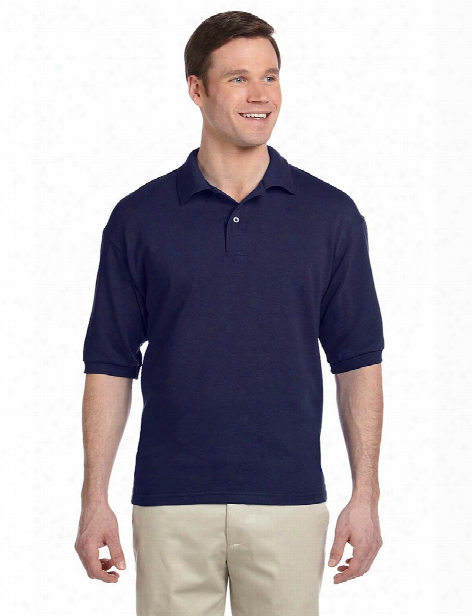 Jerzees 50/50 Pique Polo With Spotshield - Navy - Unisex - Corporate Apparel