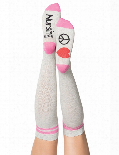 Landau Landau Peace Love And Nursing Compression Socks - Female - Women's Scrubs