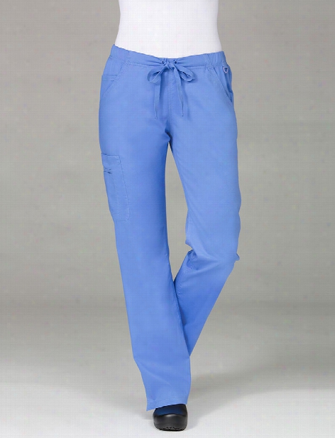 Maevn Blossom Straight Leg Cargo Scrub Pant - Ceil Blue - Female - Women's Scrubs