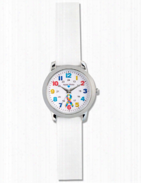 Nurse Mates Autism Awareness Watch - White - Female - Women's Scrubs