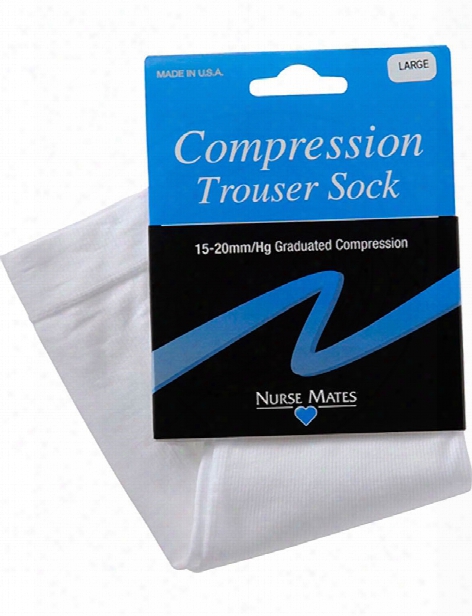 Nurse Mates Medical Microfiber Compression Trouser Socks - White - Female - Women's Scrubs