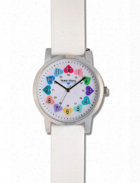 Nurse Mates Nurse Mates White Kate Hearts Watch - Female - Medical Supplies