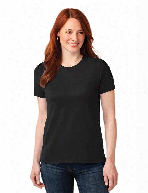 Port And Company Clearance Ladies 50/50 Cotton Poly T-shirt - Jet Black - Unisex - Chefwear