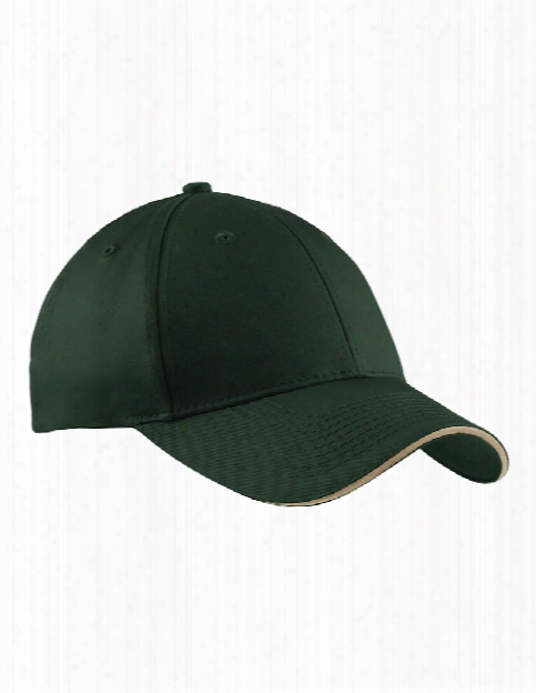 Port And Company Sandwich Bill Cap - Hunter-khaki - Unisex - Corporate Apparel