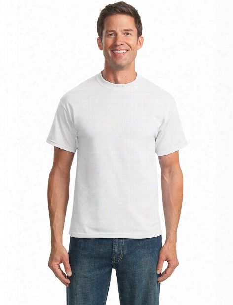 Port And Company Unisex 50/50 Cotton/poly T-shirt - White - Unisex - Corporate Apparel