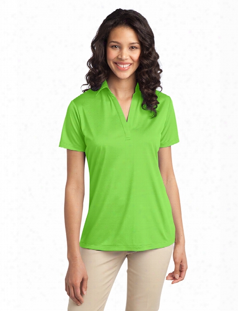 Port Authority Clearance Ladies Silk Touch Performance Pique Sport Polo - Lime - Unisex - Corporate Apparel