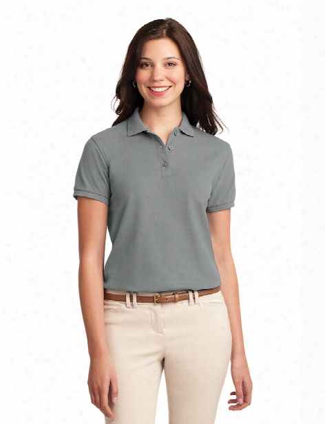 Port Authority Clearance Ladies Silk Touch Polo - Cool Grey - Unisex - Corporate Apparel