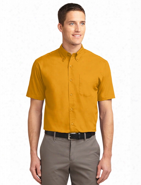 Port Authority Clearance Short Sleeve Easy Care Shirt - Gold - Unisex - Corporate Apparel