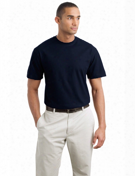 Port Authority Clearance Silk Touch Crewneck Shirt - Navy - Unisex - Corporate Apparel