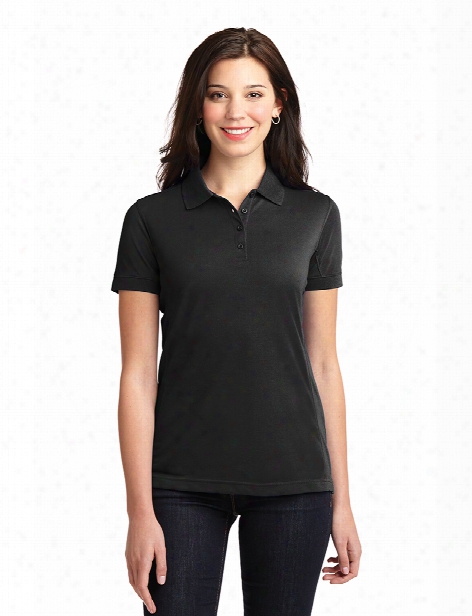 Port Authority Ladies 5-in-1 Performance Pique Polo - Black - Unisex - Corporate Apparel