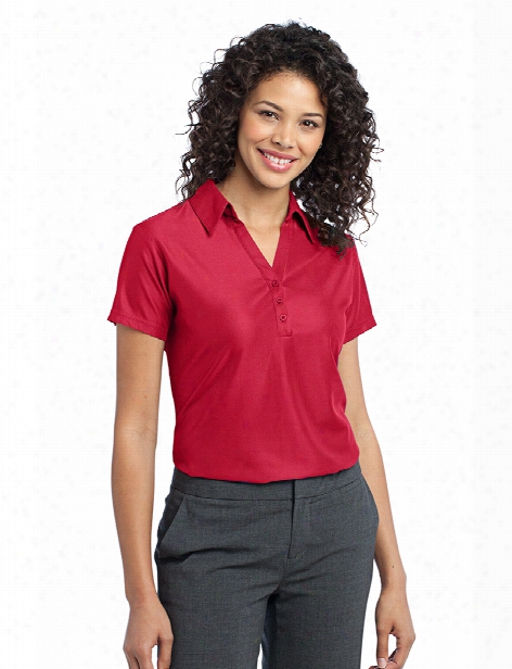 Port Authority Ladies Perform Pique Polo - Classic Red - Unisex - Corporate Apparel