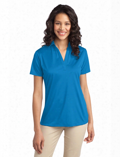 Port Authority Ladies Silk Touch Performance Pique Sport Polo - Brilliant Blue - Unisex - Corporate Apparel