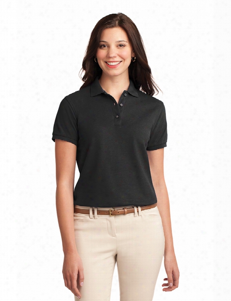 Port Authority Ladies Silk Touch Polo - Black - Unisex - Corporate Apparel