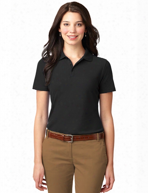 Port Authority Ladies Stain Resistant Polo - Black - Unisex - Corporate Apparel