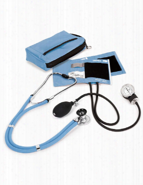 Prestige Medical Aneroid Sphygmomanometer/sprague-rappaport Stethoscope Kit - Ceil Blue - Female - Women's Scrubs