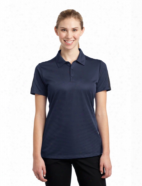Sport-tek Clearance Ladies Posicharge Active Textured Colorblock Polo - True Navy-grey - Unisex - Corporate Apparel